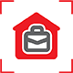 House with Brief case icon