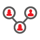 Linked people icon