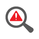 Caution Magnifier icon