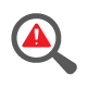 Caution Magnifier icon