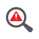 Caution Magnifier icon