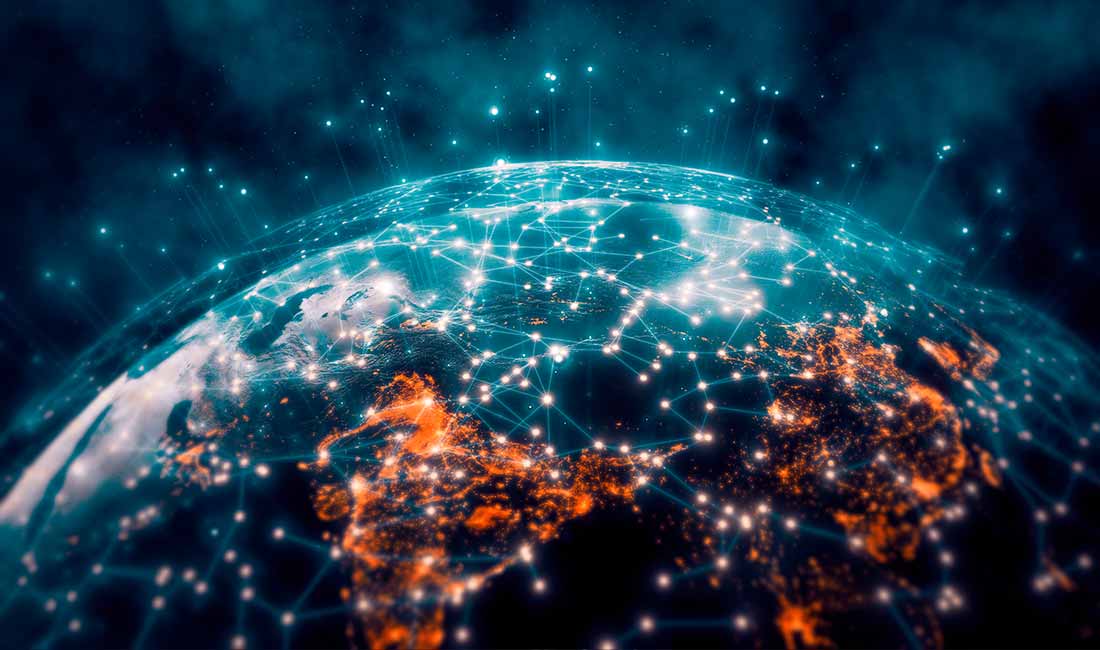 Globe With Data Nodes