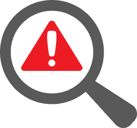 Phone intelligence access magnifying glass icon