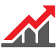 Increasing rates icon