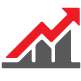 Increasing rates icon