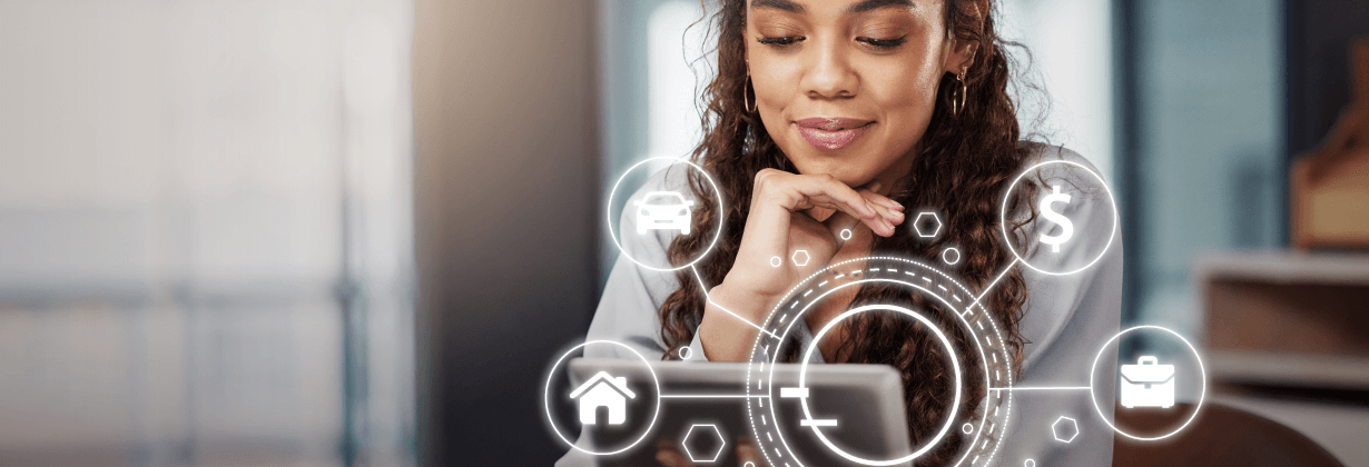 Woman with attributes