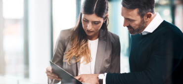 Women and man in meeting