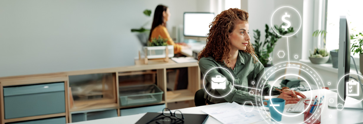Woman on computer