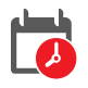 Calendar with clock