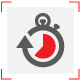 Red stop watch
