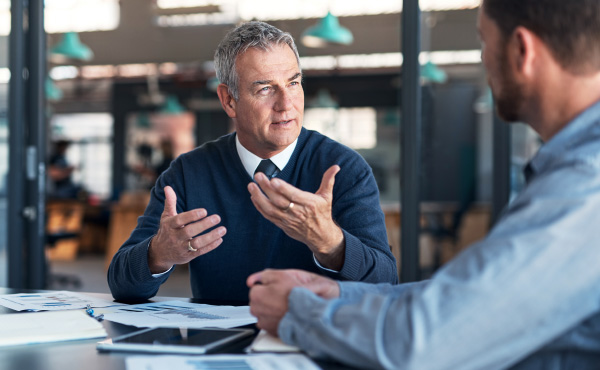 Business men in meeting at work