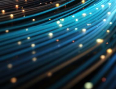 Blue lines and yellow dots