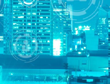 Bottom of the building blue overlay