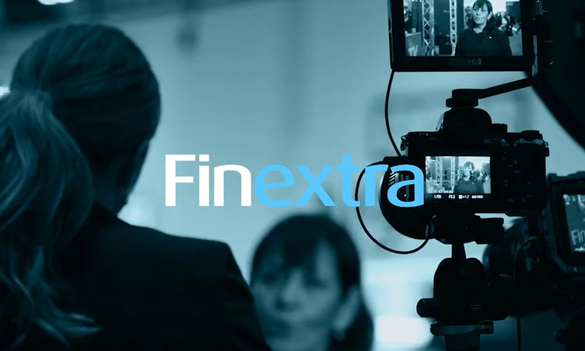 Finextra woman on camera