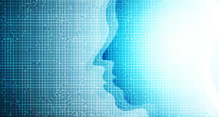 silhouette on technology 