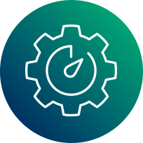 Gauge inside a gear icon