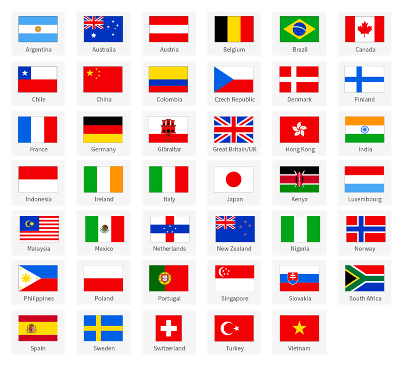 Instant Verify International Flags