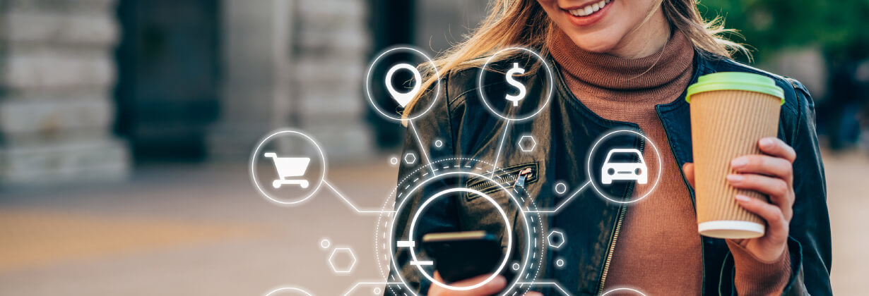 Woman holding coffee