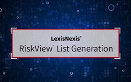 RiskView List Generation