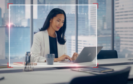 woman working in an office