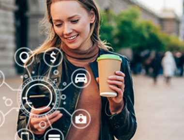 Woman holding coffee