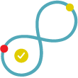 Customer life-cycle infinite transaction loop icon