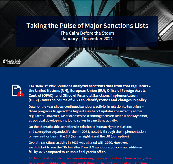 Sanctions Pulse Infographic