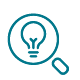 Magnifying glass and lightbulb