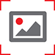 Picture in focus frame icon