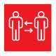 Arrow between two people icon