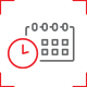 Clock on calendar icon