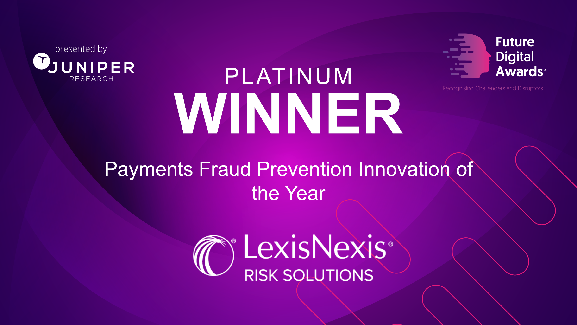 Platinum winner award from Juniper Research