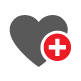 Heart plus icon