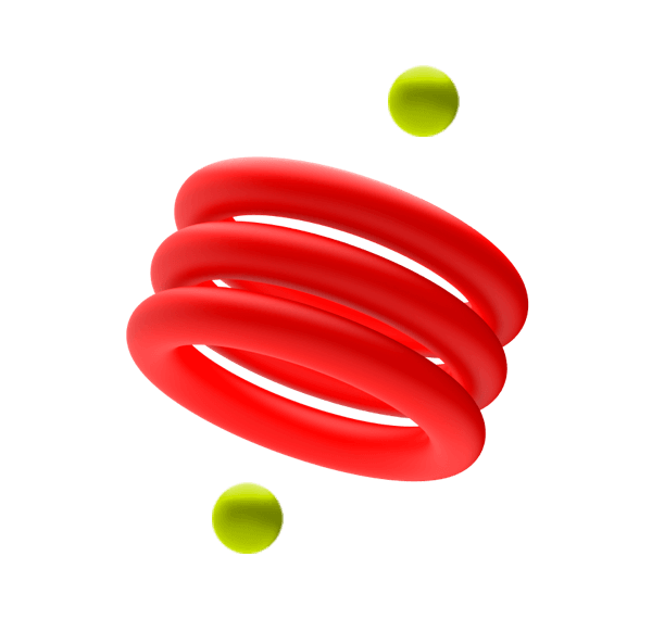 Validate account bank details – three red rings with two green balls