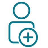 Icon für die Erstellung eines neuen Kontos und Onboarding