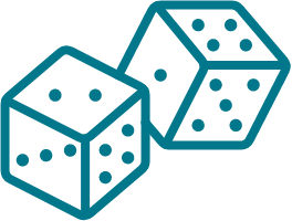 Icône des jeux de hasard et d'argent