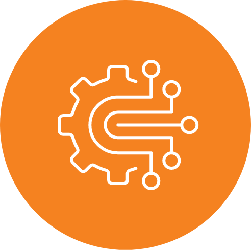 icono de integración de rueda de máquina