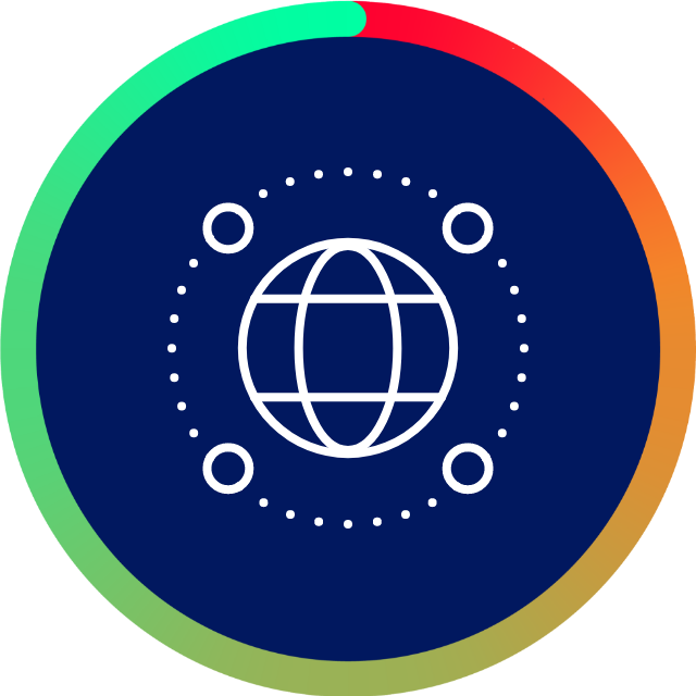 Icono de conexión mundial