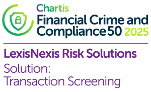 2025 Chartis Financial Crime and Compliance50 Solution: Transaction Screening