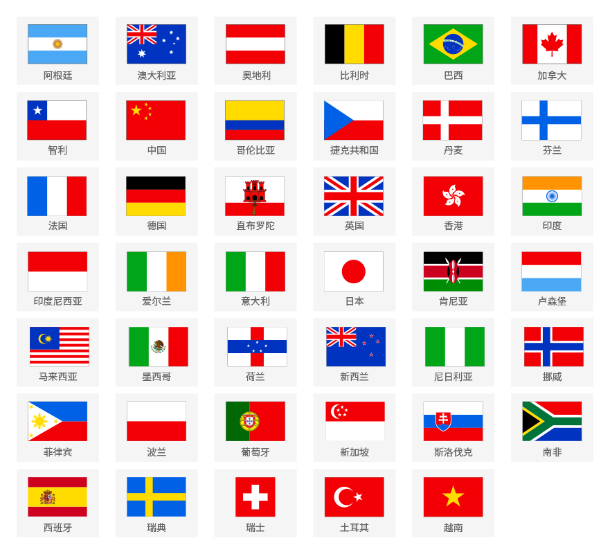 Instant Verify International Global Flags