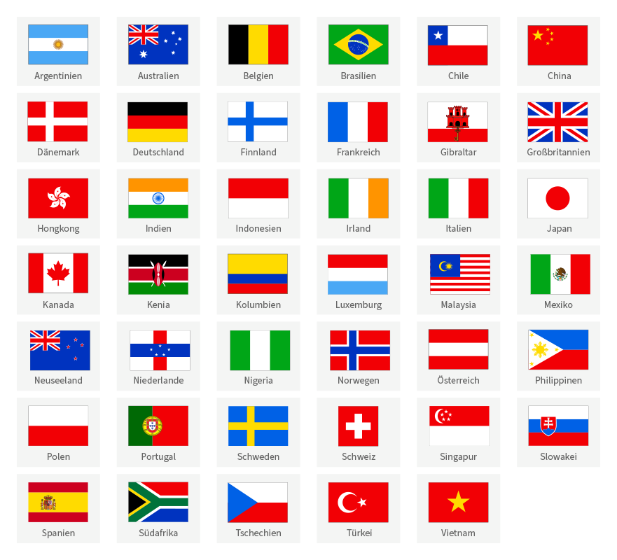 Instant Verify International Global Flags