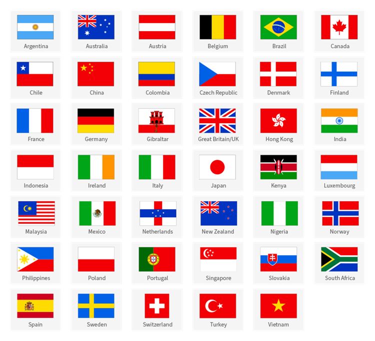 Instant Verify International Global Flags