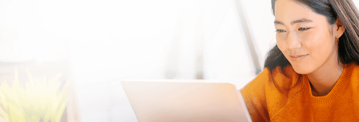 Woman browsing online - by now pay later